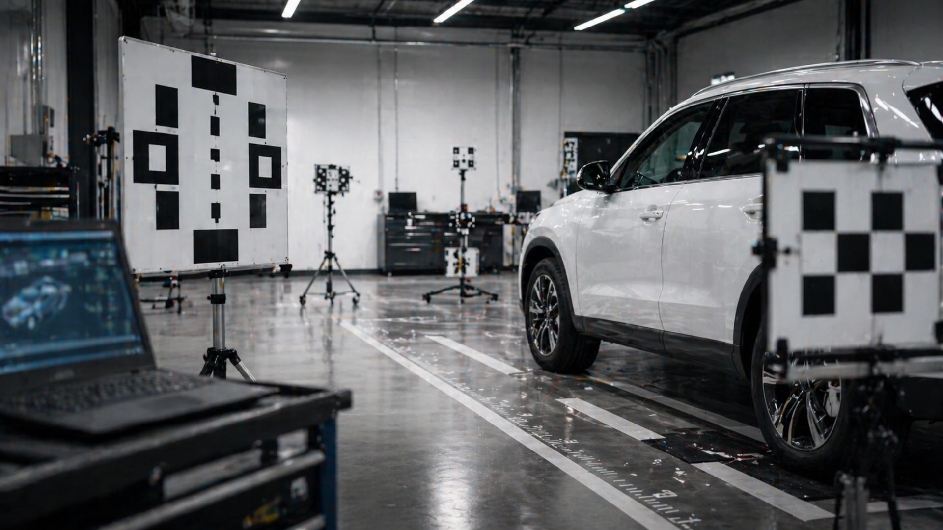 ADAS calibration during quality check at Yokem Collision